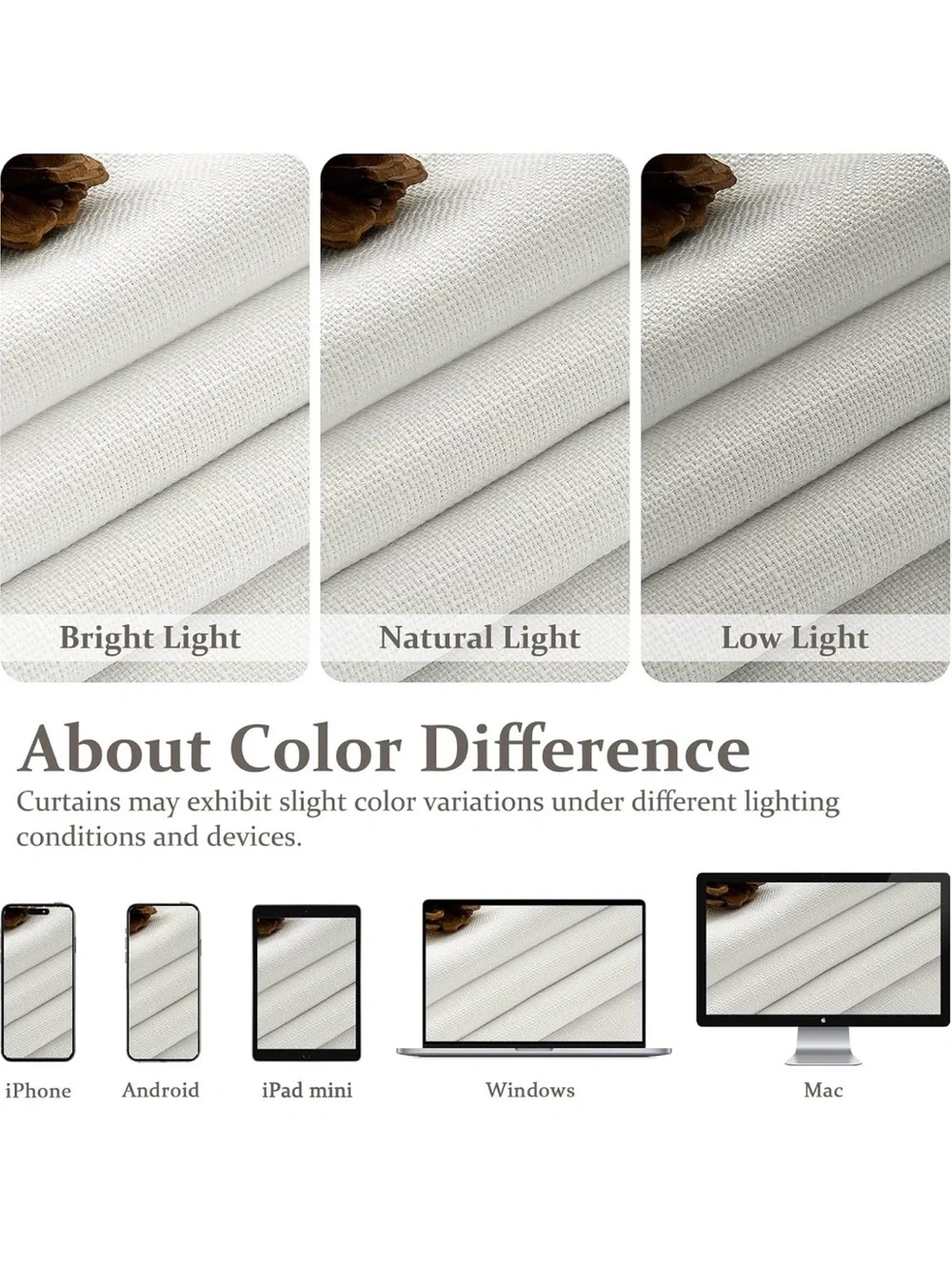 Classic Ivory Room-Darkening Drapery Panels - Set of 2 40” by 60” Black Out